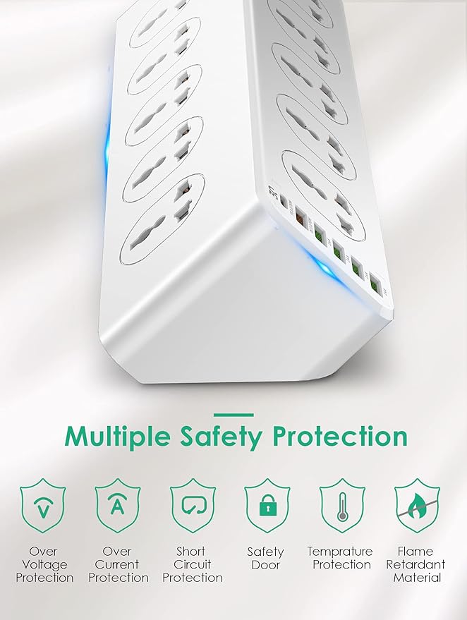 JBQ 2500W Power Extension with 10 Outlets JBQ 2500W Power Extension with 10 Outlets